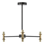 TAK0654-F Takara 6 Light Semi-Flush Matt Black And Bronze Fitting Only (S)