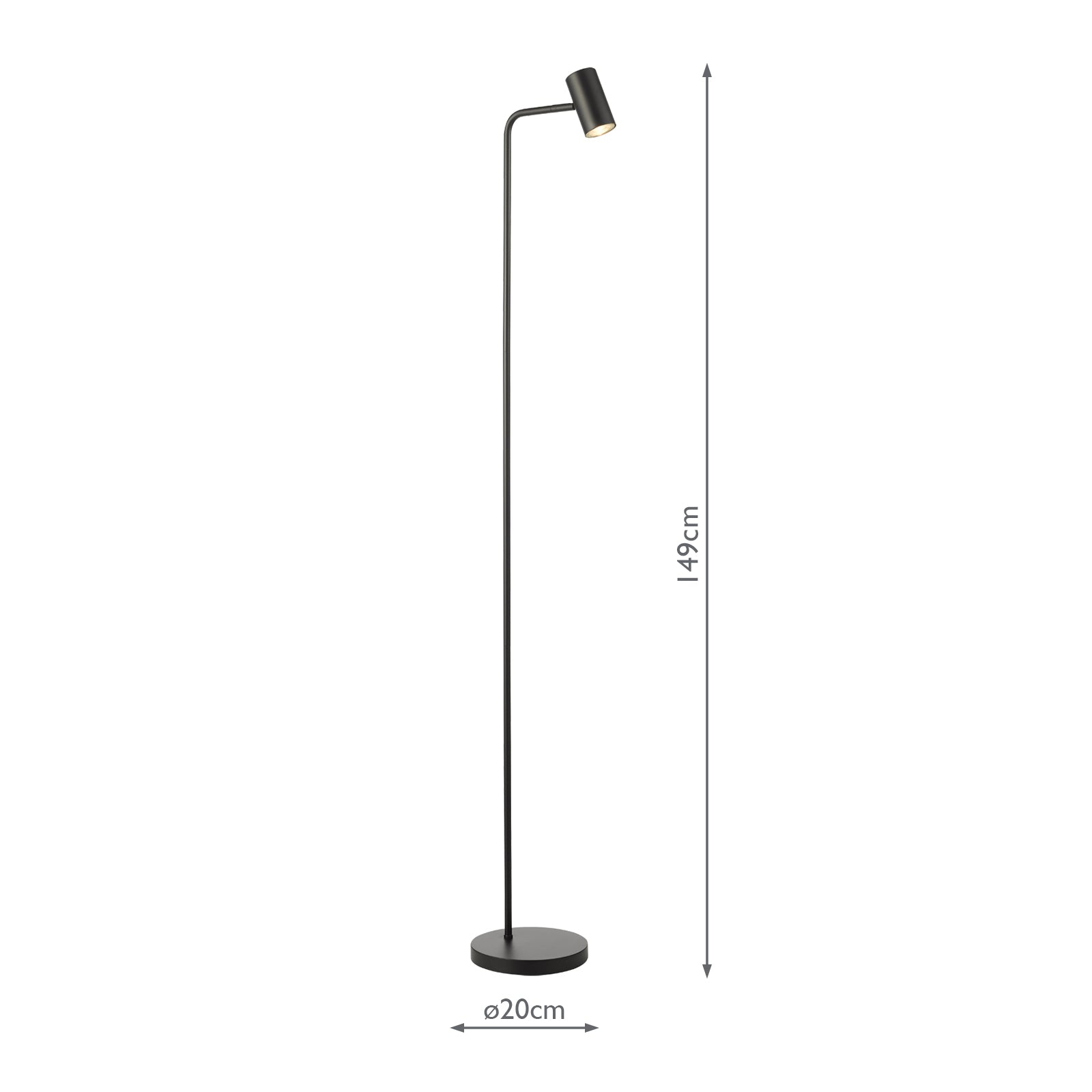 THI4922 Thierry Task Floor Lamp Matt Black