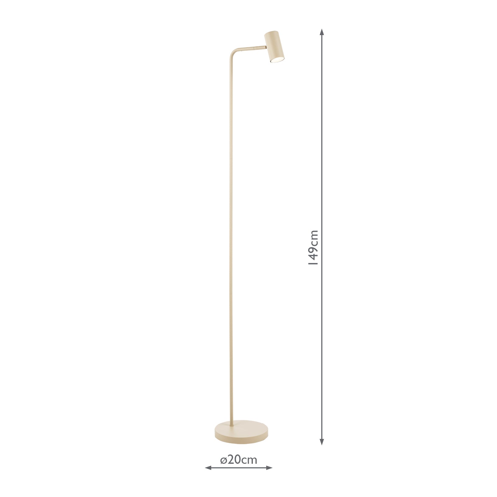 THI4929 Thierry Task Floor Lamp Matt Taupe