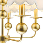 TIL0535-NER262 Tilda 5 Light Pendant Satin Gold With Shade