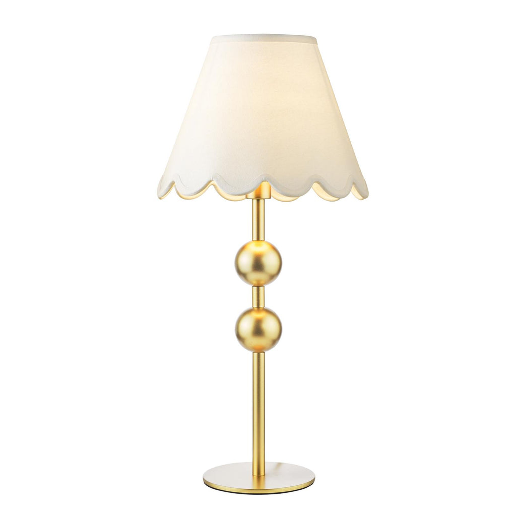 TIL4235-NER102 Tilda Table Lamp Satin Gold With Shade