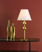 TIL4235-NER102 Tilda Table Lamp Satin Gold With Shade