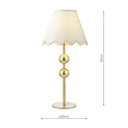 TIL4235-NER102 Tilda Table Lamp Satin Gold With Shade