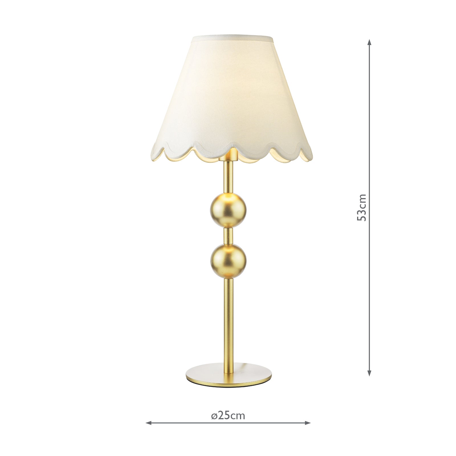 TIL4235-NER102 Tilda Table Lamp Satin Gold With Shade