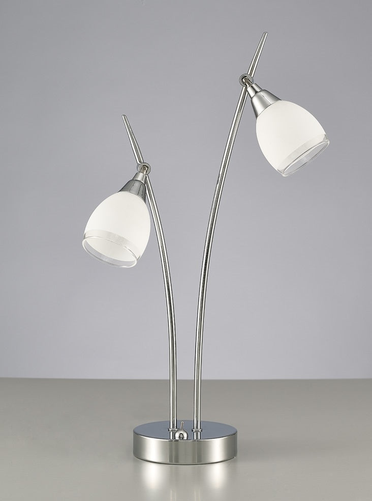 TL982 Lutina 2 Light Table Lamp Chrome (S)