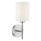 TUS0746-S1061 Tuscan Wall Light Satin Chrome With Shade