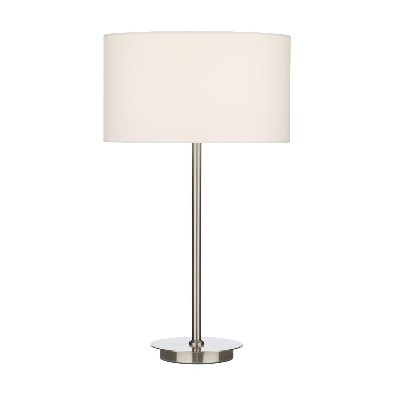 TUS4046-S1058 Tuscan Table Lamp Satin Chrome With Shade