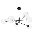 VIG0622-22 Vignette 6 Light Pendant Matt Black With Closed Glass