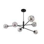 VIG0622-28 Vignette 6 Light Pendant Matt Black With Closed Organic Smoked Glass