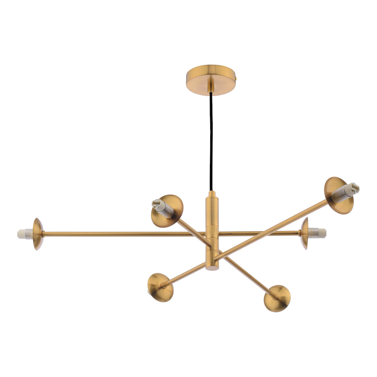 VIG0645-F Vignette 6 Light Pendant Aged Brass Fitting Only (S)