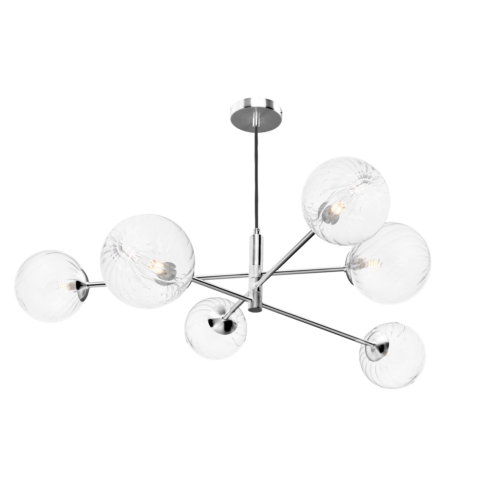 VIG0650-22 Vignette 6 Light Pendant Polished Chrome With Closed Glass