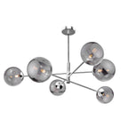 VIG0650-24 Vignette 6 Light Pendant Polished Chrome With Smoked Glass