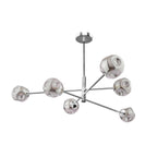 VIG0650-28 Vignette 6 Light Pendant Polished Chrome With Closed Organic Smoked Glass