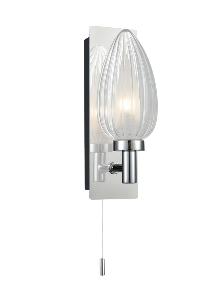 WB100 1 Light Bathroom Wall Light Chrome (S)