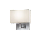 WB959/9892 1 Light Wall Bracket Chrome White Shade (S)