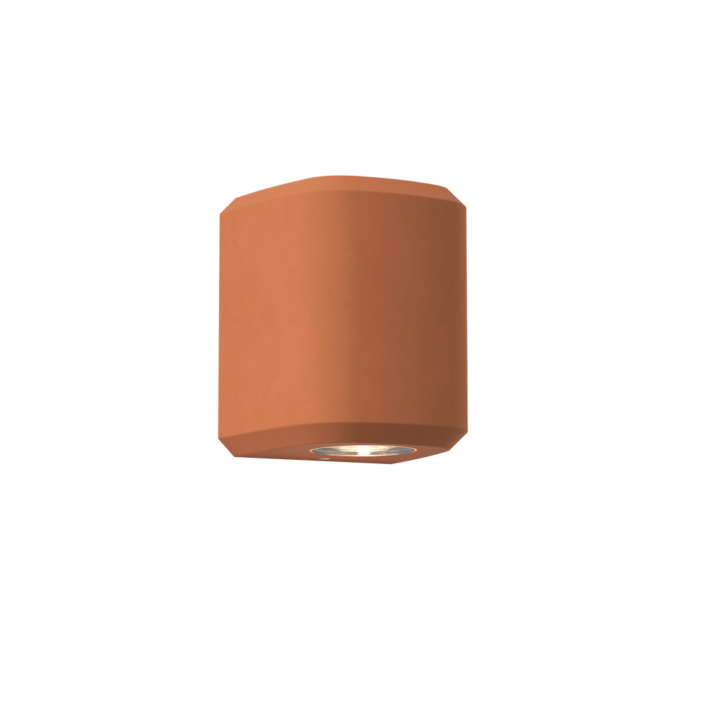 1513007 Brixham Outdoor Single Wall Light Terracotta Concrete