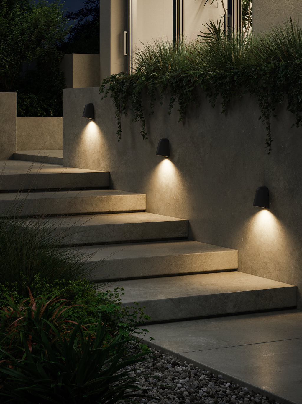 1317028 Mast Outdoor Wall Light Charcoal Concrete