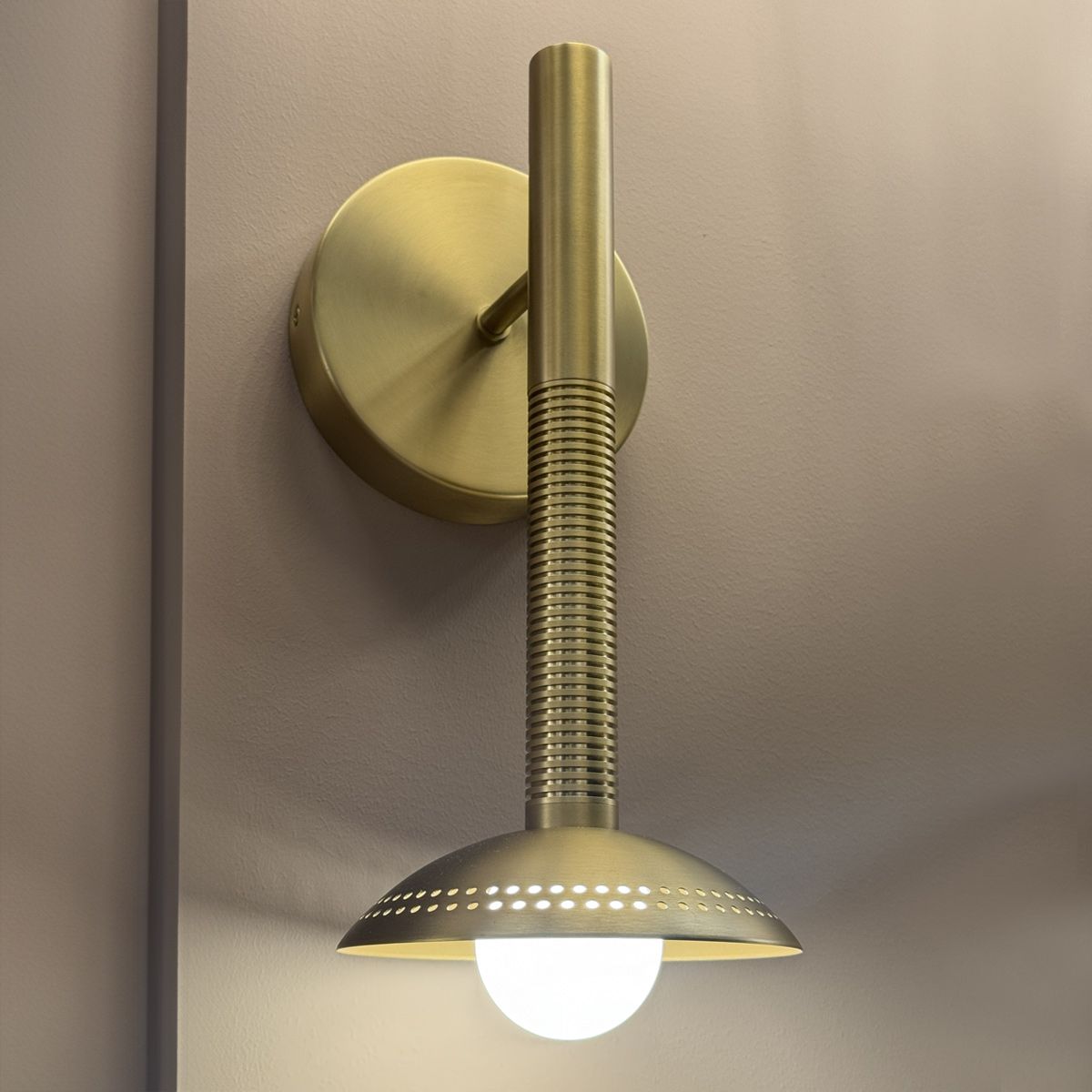 ALM-ARDEN-LED-1WB-BG Arden 1 Light LED Wall Light  Brushed Gold