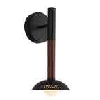 ALM-ARDEN-LED-1WB-MB Arden 1 Light LED Wall Light  Matte Black, Walnut Wood Veneer