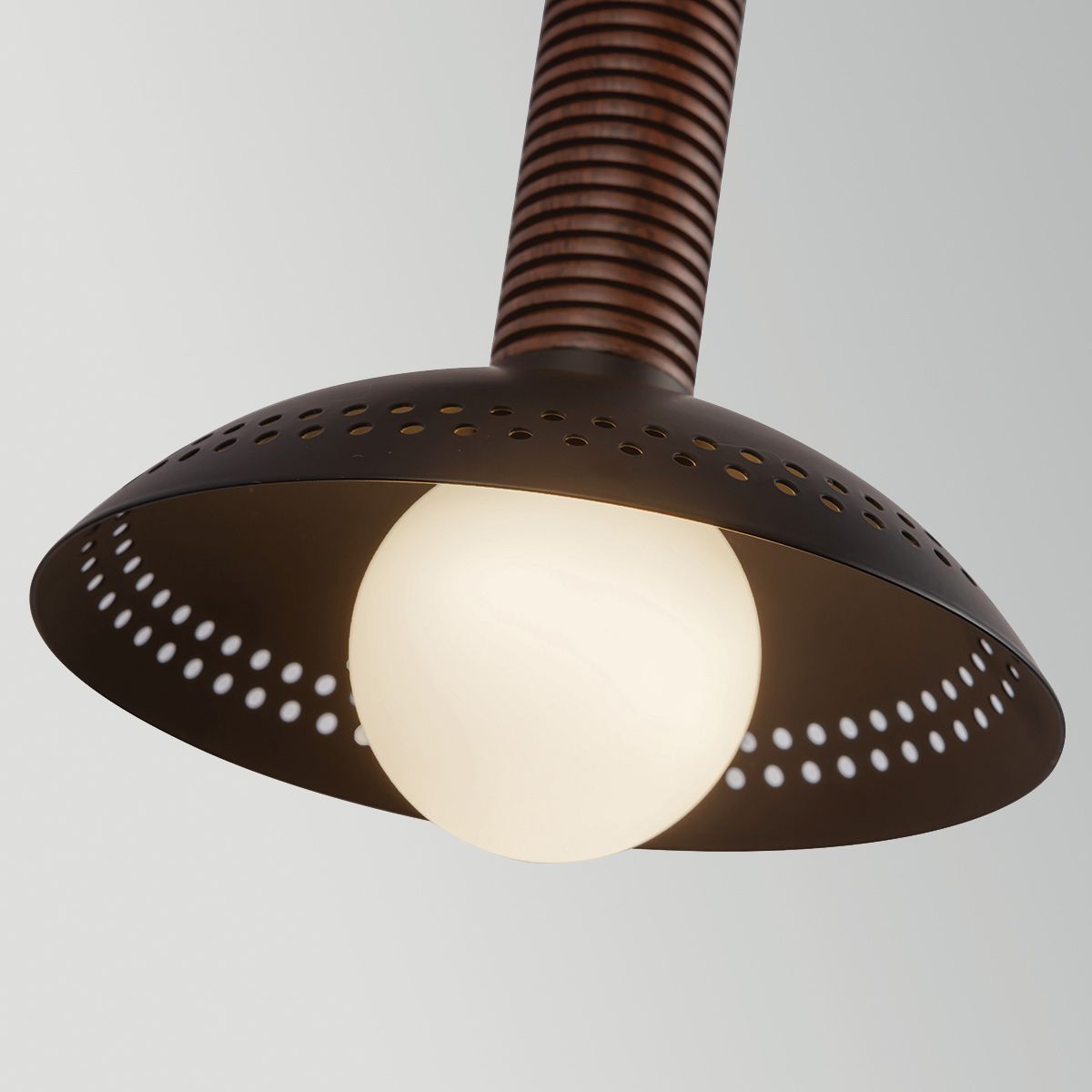 ALM-ARDEN-LED-1WB-MB Arden 1 Light LED Wall Light  Matte Black, Walnut Wood Veneer