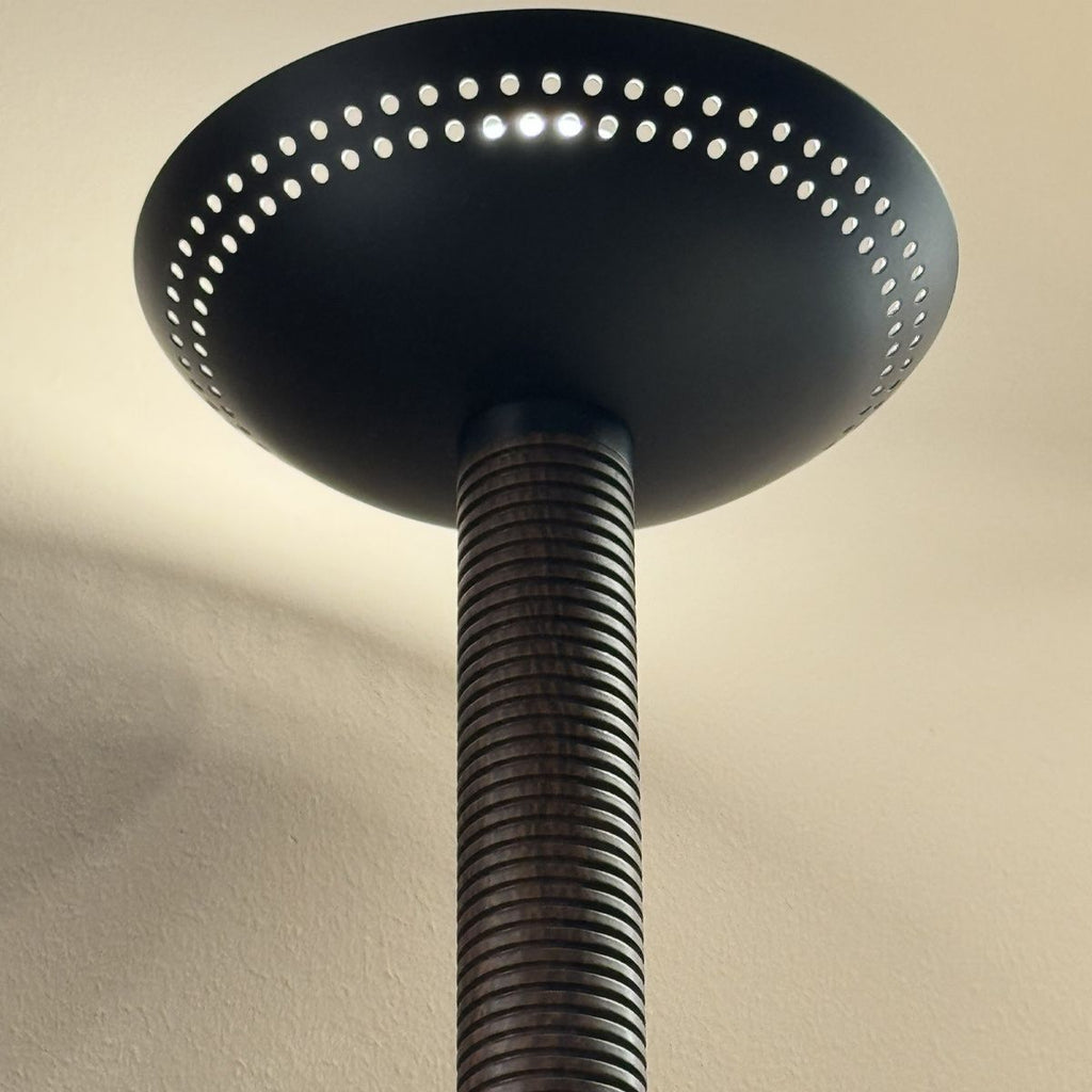 ALM-ARDEN-LED-1WB-MB Arden 1 Light LED Wall Light  Matte Black, Walnut Wood Veneer