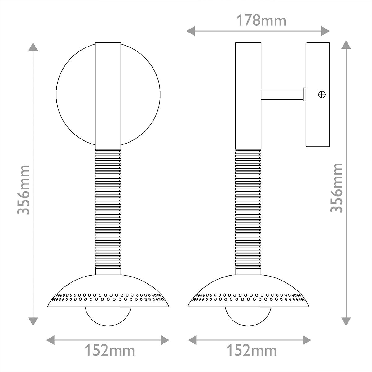 ALM-ARDEN-LED-1WB-MB Arden 1 Light LED Wall Light  Matte Black, Walnut Wood Veneer