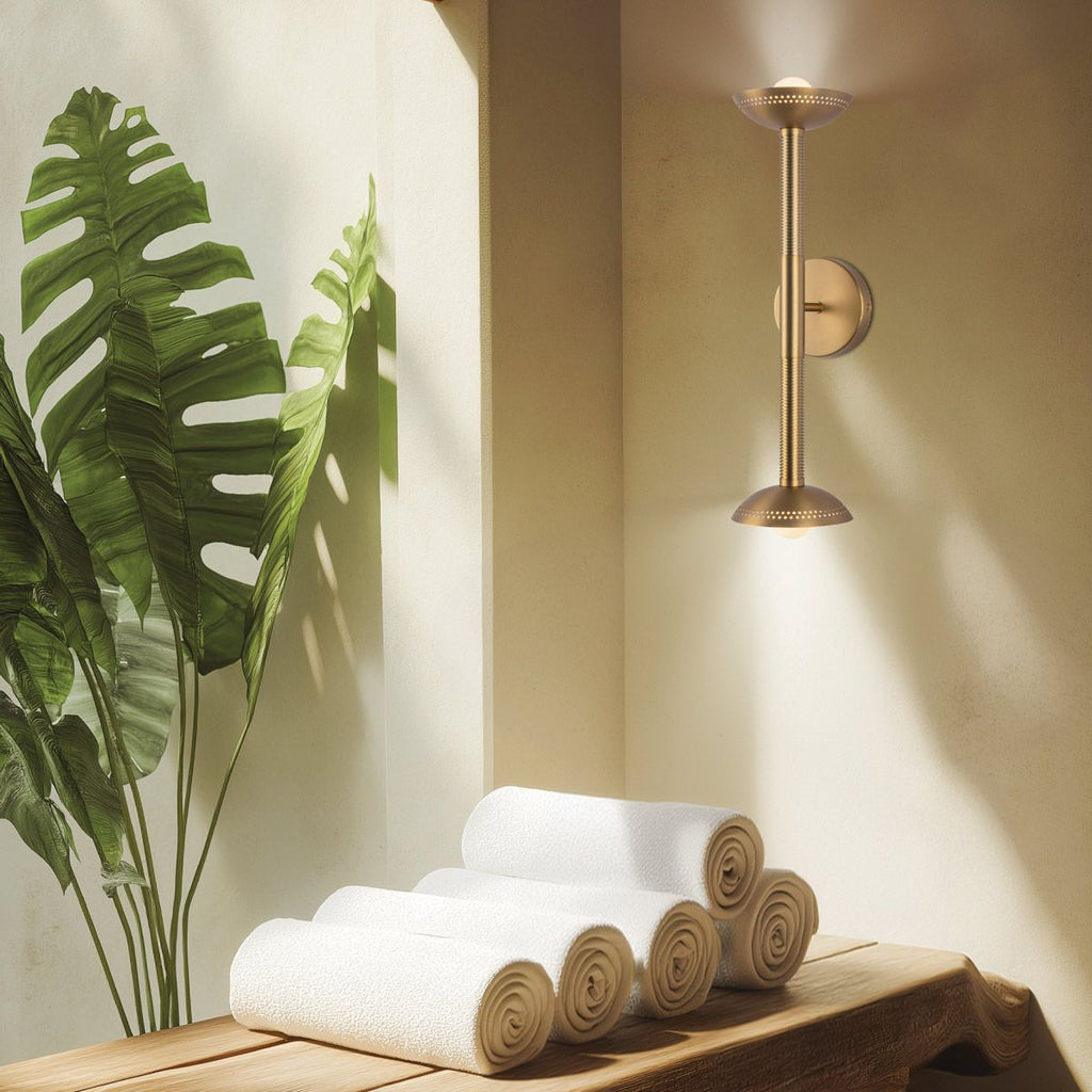 ALM-ARDEN-LED-2WB-BG Arden 2 Light LED Wall Light  Brushed Gold