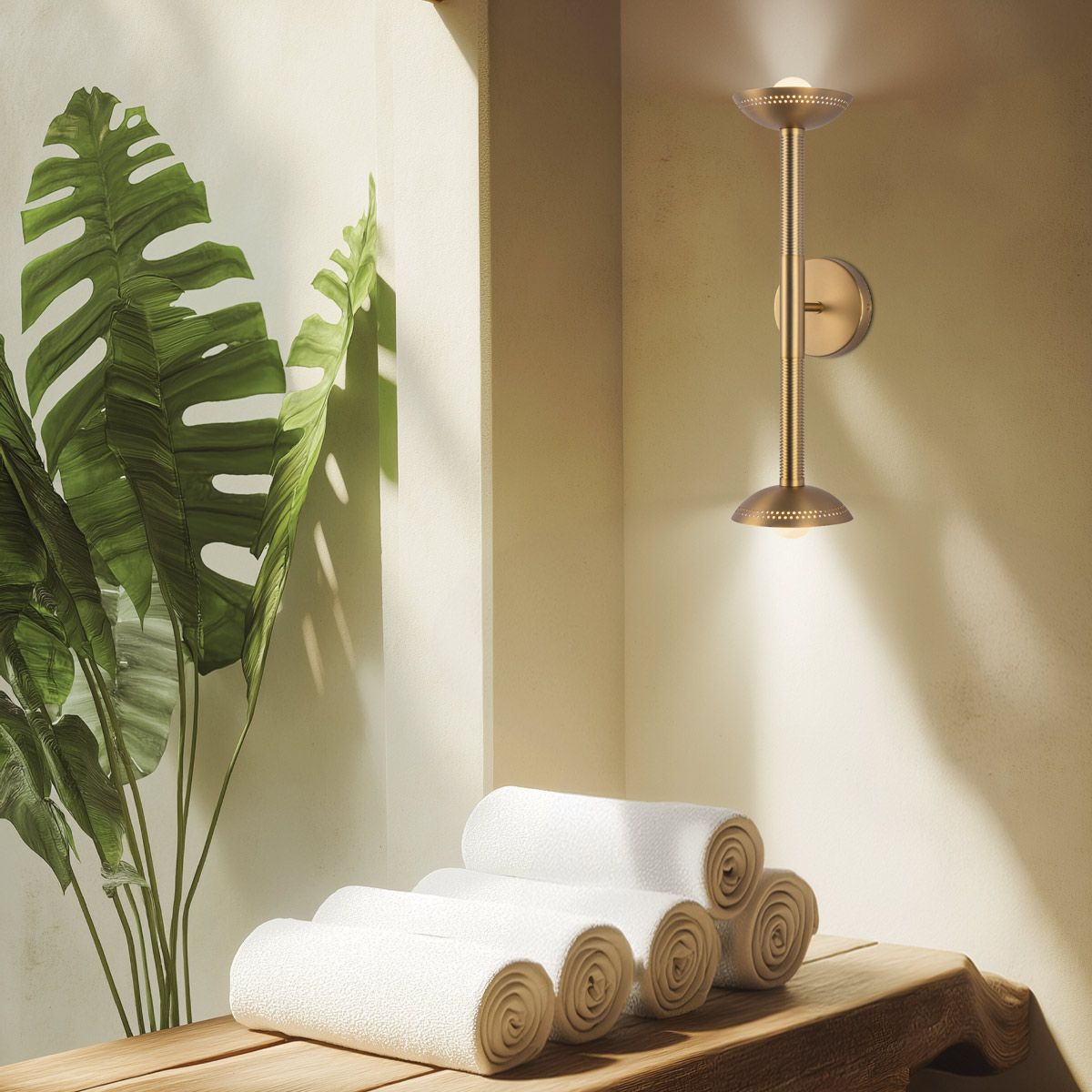ALM-ARDEN-LED-2WB-BG Arden 2 Light LED Wall Light  Brushed Gold