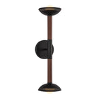 ALM-ARDEN-LED-2WB-MB Arden 2 Light LED Wall Light  Matte Black, Walnut Wood Veneer