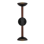 ALM-ARDEN-LED-2WB-MB Arden 2 Light LED Wall Light  Matte Black, Walnut Wood Veneer