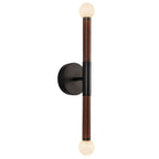 ALM-ARDEN-LED-2WB-MB Arden 2 Light LED Wall Light  Matte Black, Walnut Wood Veneer