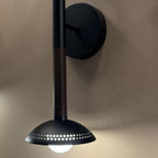 ALM-ARDEN-LED-2WB-MB Arden 2 Light LED Wall Light  Matte Black, Walnut Wood Veneer