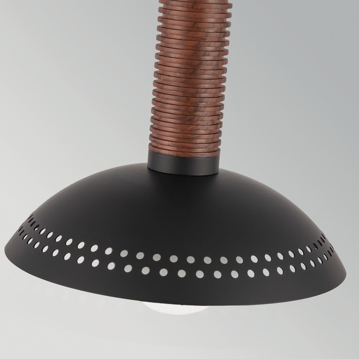 ALM-ARDEN-LED-MP-MB Arden LED Mini Pendant Matte Black, Walnut Wood Veneer