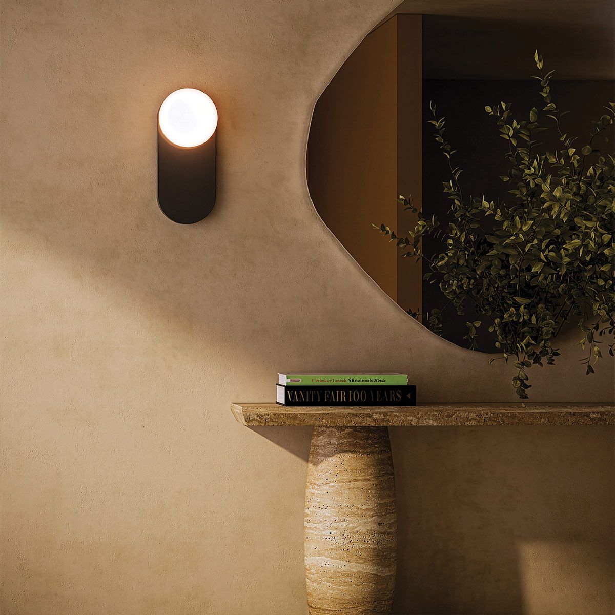 ALM-ARIEL-1WB-MB-OP Ariel 1 Light Wall Light  Matte Black