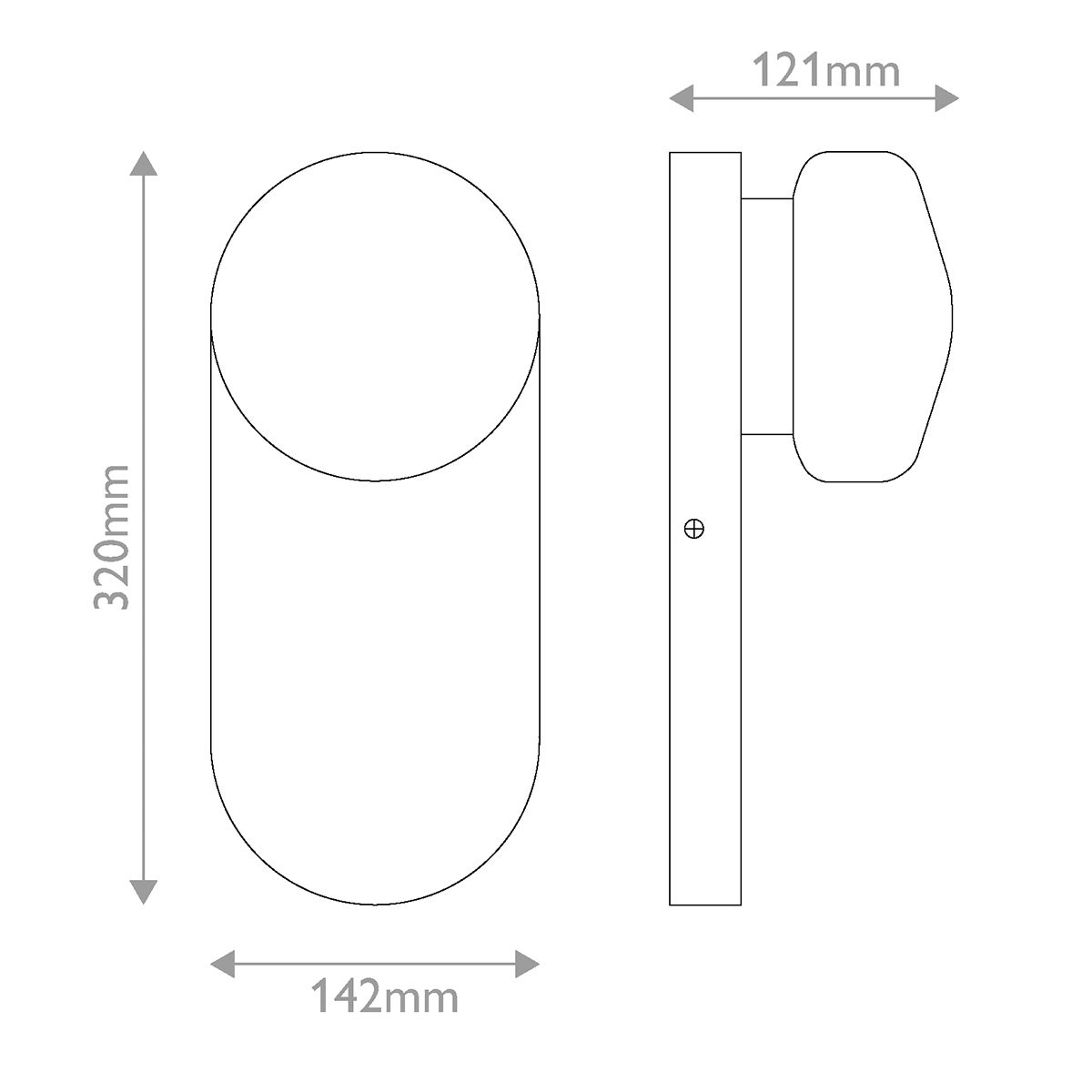 ALM-ARIEL-1WB-MB-OP Ariel 1 Light Wall Light  Matte Black