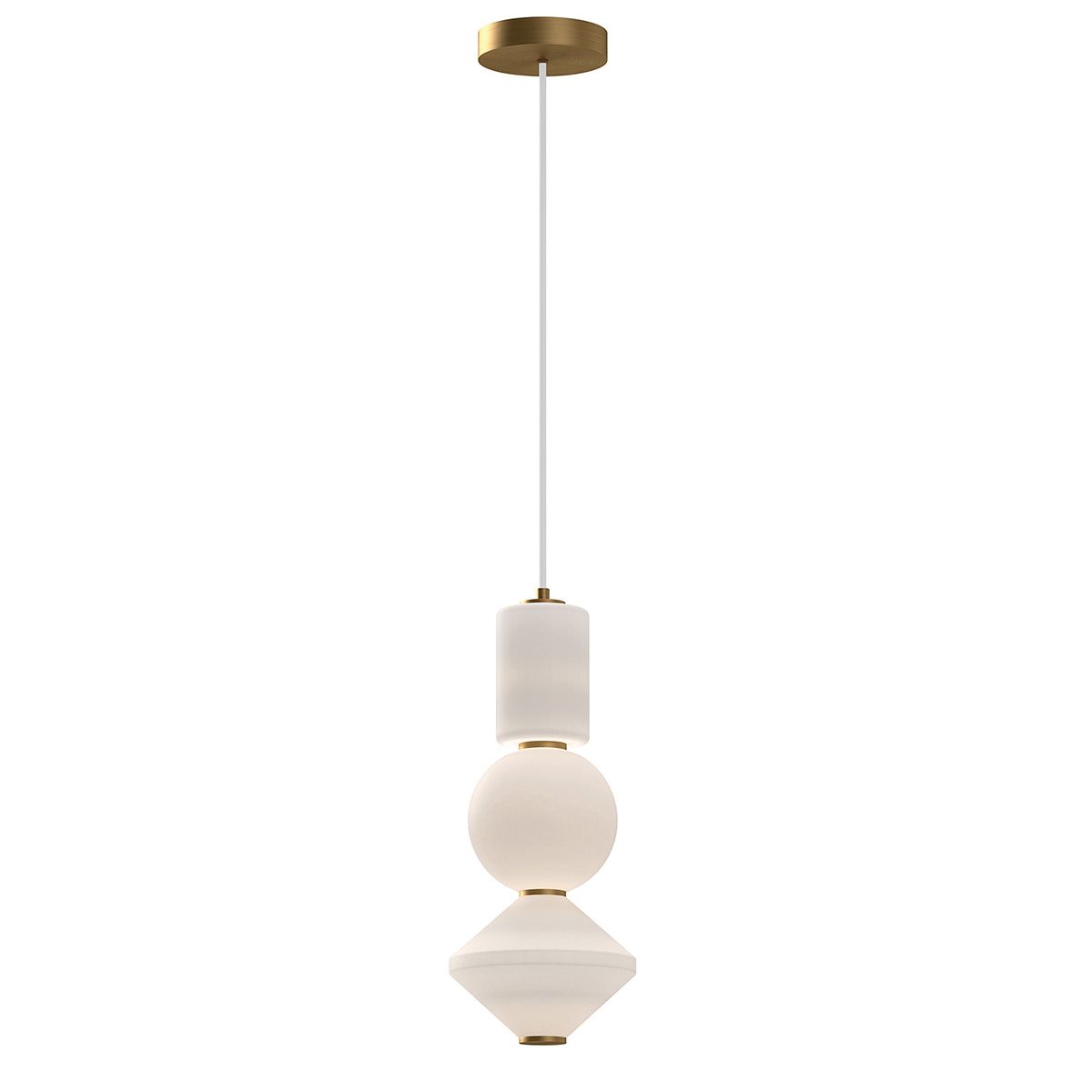ALM-BIJOU-P3-GD Alora Mood Bijou LED Pendant Aged Gold
