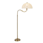 ALM-CROSBY-FL-BG Crosby 1 Light Floor Lamp Satin Cream & Brushed Gold