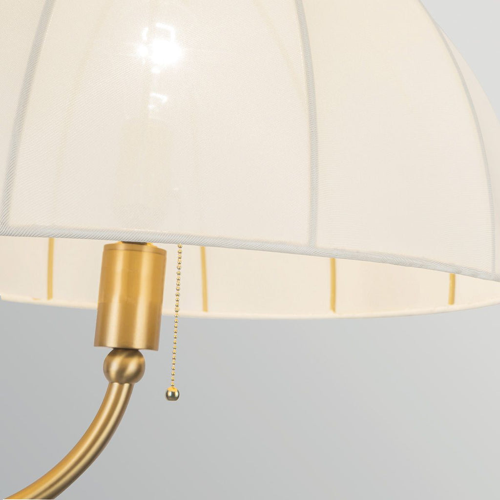 ALM-CROSBY-FL-BG Crosby 1 Light Floor Lamp Satin Cream & Brushed Gold