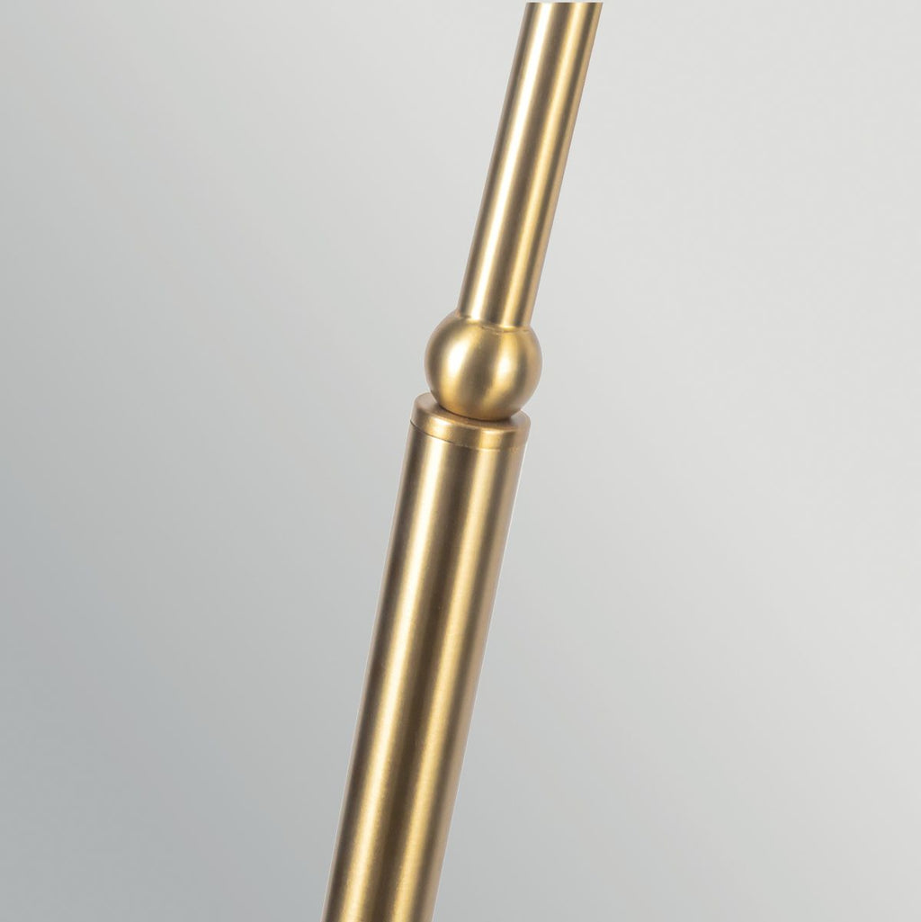 ALM-CROSBY-FL-BG Crosby 1 Light Floor Lamp Satin Cream & Brushed Gold
