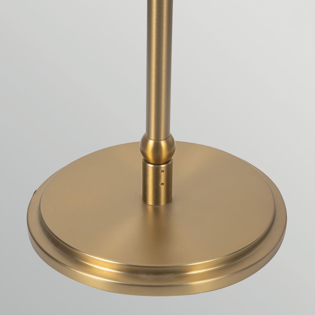 ALM-CROSBY-FL-BG Crosby 1 Light Floor Lamp Satin Cream & Brushed Gold