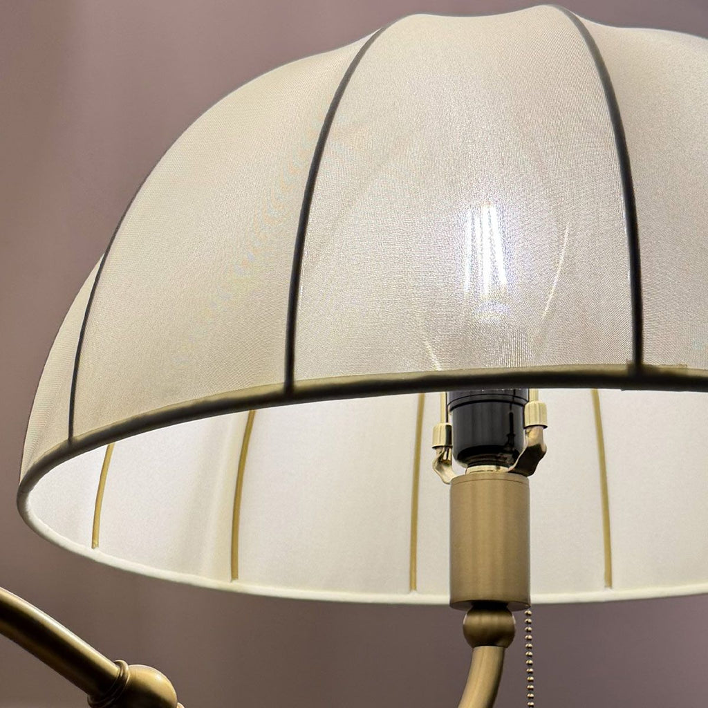 ALM-CROSBY-FL-BG Crosby 1 Light Floor Lamp Satin Cream & Brushed Gold