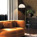 ALM-CROSBY-FL-BG Crosby 1 Light Floor Lamp Satin Cream & Brushed Gold