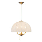ALM-CROSBY-P-M-BG Crosby 4 Light Pendant  Satin Cream & Brushed Gold