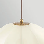 ALM-CROSBY-P-M-BG Crosby 4 Light Pendant  Satin Cream & Brushed Gold