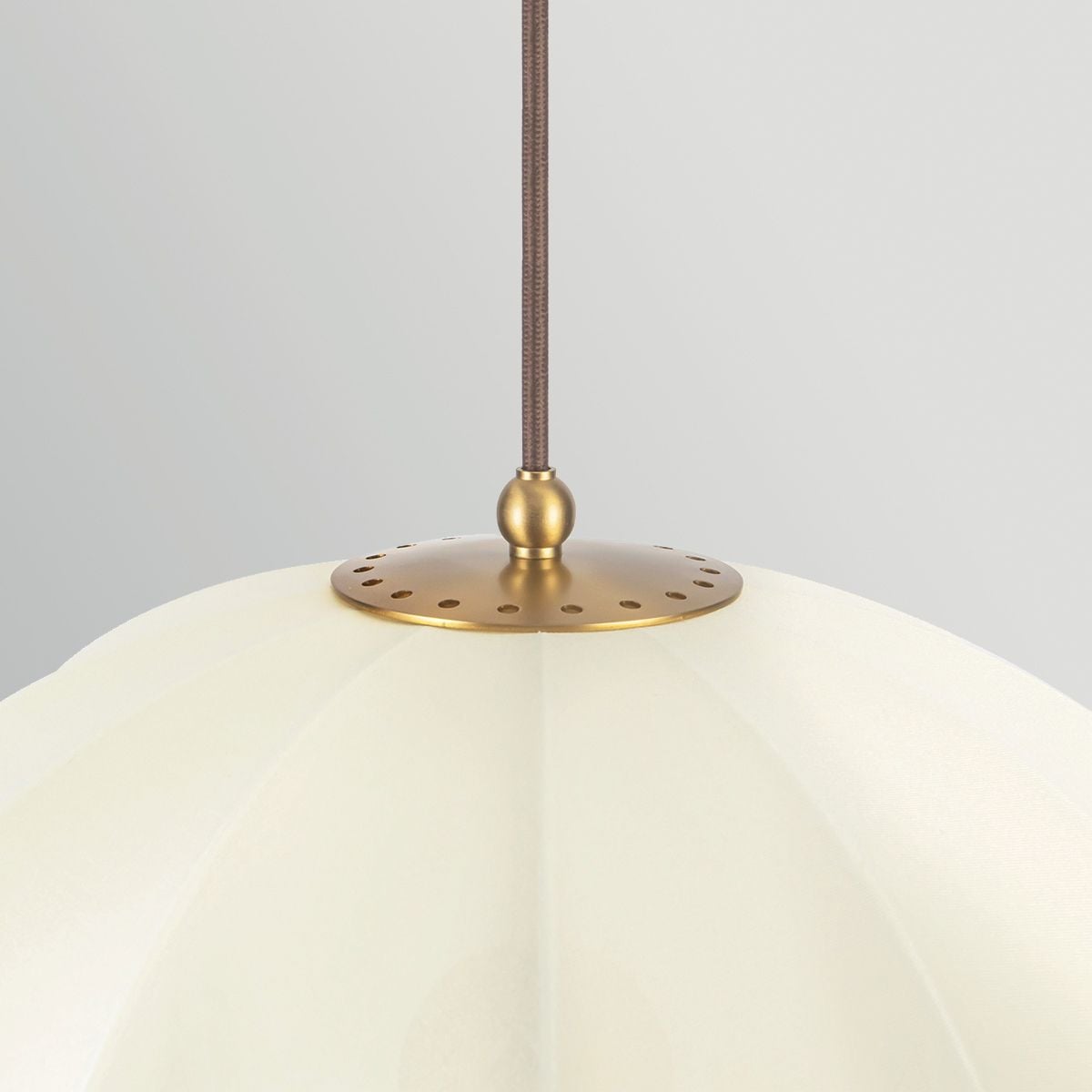 ALM-CROSBY-P-M-BG Crosby 4 Light Pendant  Satin Cream & Brushed Gold