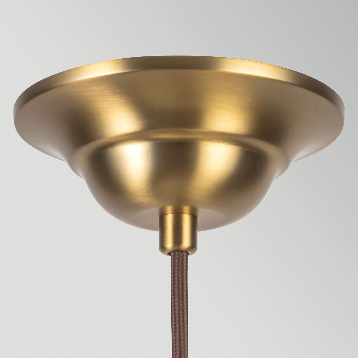 ALM-CROSBY-P-M-BG Crosby 4 Light Pendant  Satin Cream & Brushed Gold