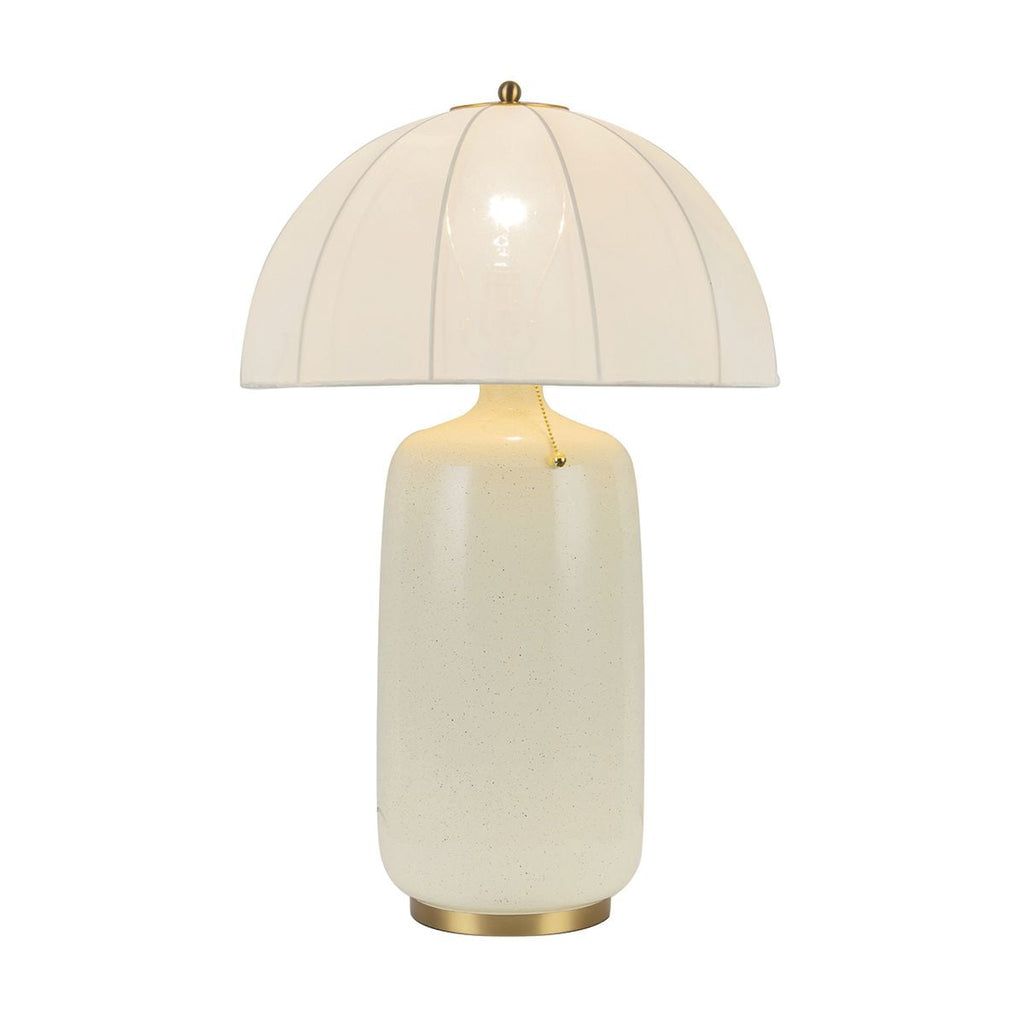 ALM-CROSBY-TL-BG Crosby 1 Light Table Lamp Satin Cream & Brushed Gold