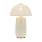 ALM-CROSBY-TL-BG Crosby 1 Light Table Lamp Satin Cream & Brushed Gold