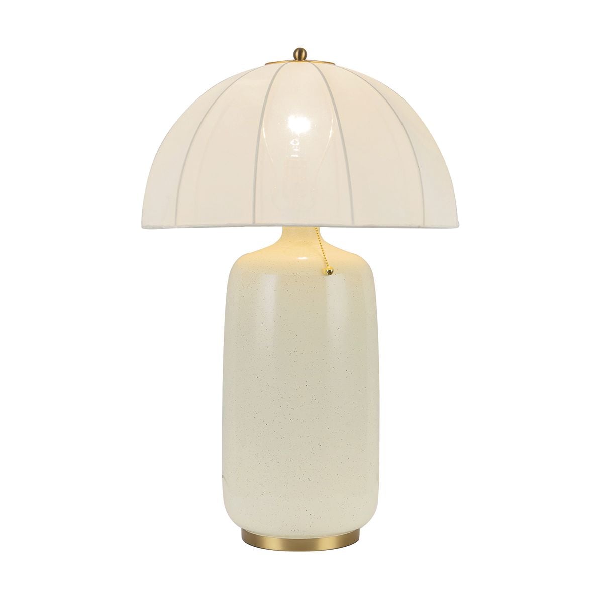 ALM-CROSBY-TL-BG Crosby 1 Light Table Lamp Satin Cream & Brushed Gold