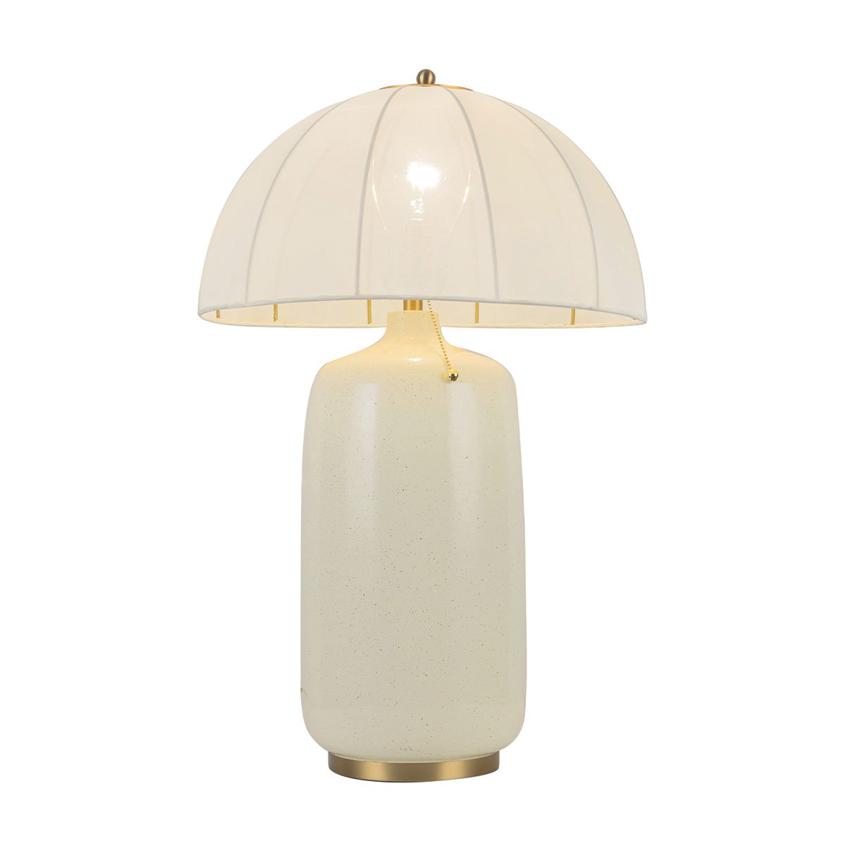 ALM-CROSBY-TL-BG Crosby 1 Light Table Lamp Satin Cream & Brushed Gold